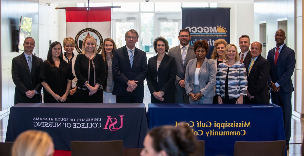 Representatives from the University of South Alabama and Mississippi Gulf Coast Community College announced Friday an initiative that will expand access for MGCCC students to enter South's Early Acceptance Program for nursing. 